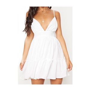 White Strappy Skater Dress